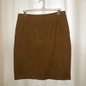 Chico’s faux suede perforated pencil skirt